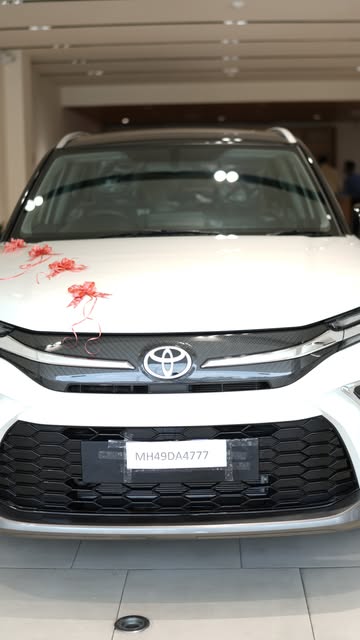 Decorated wedding car