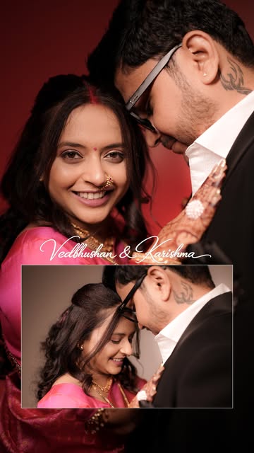 Couple portrait during wedding ceremony