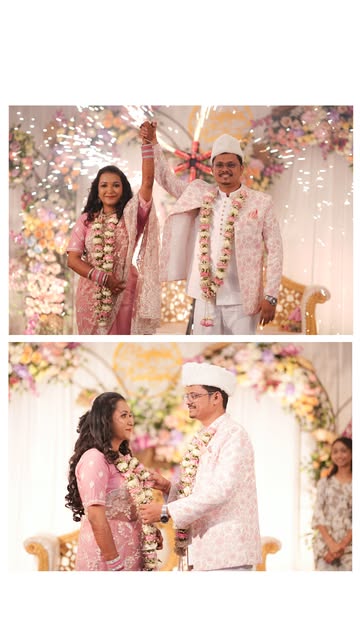 Floral wedding decoration setup