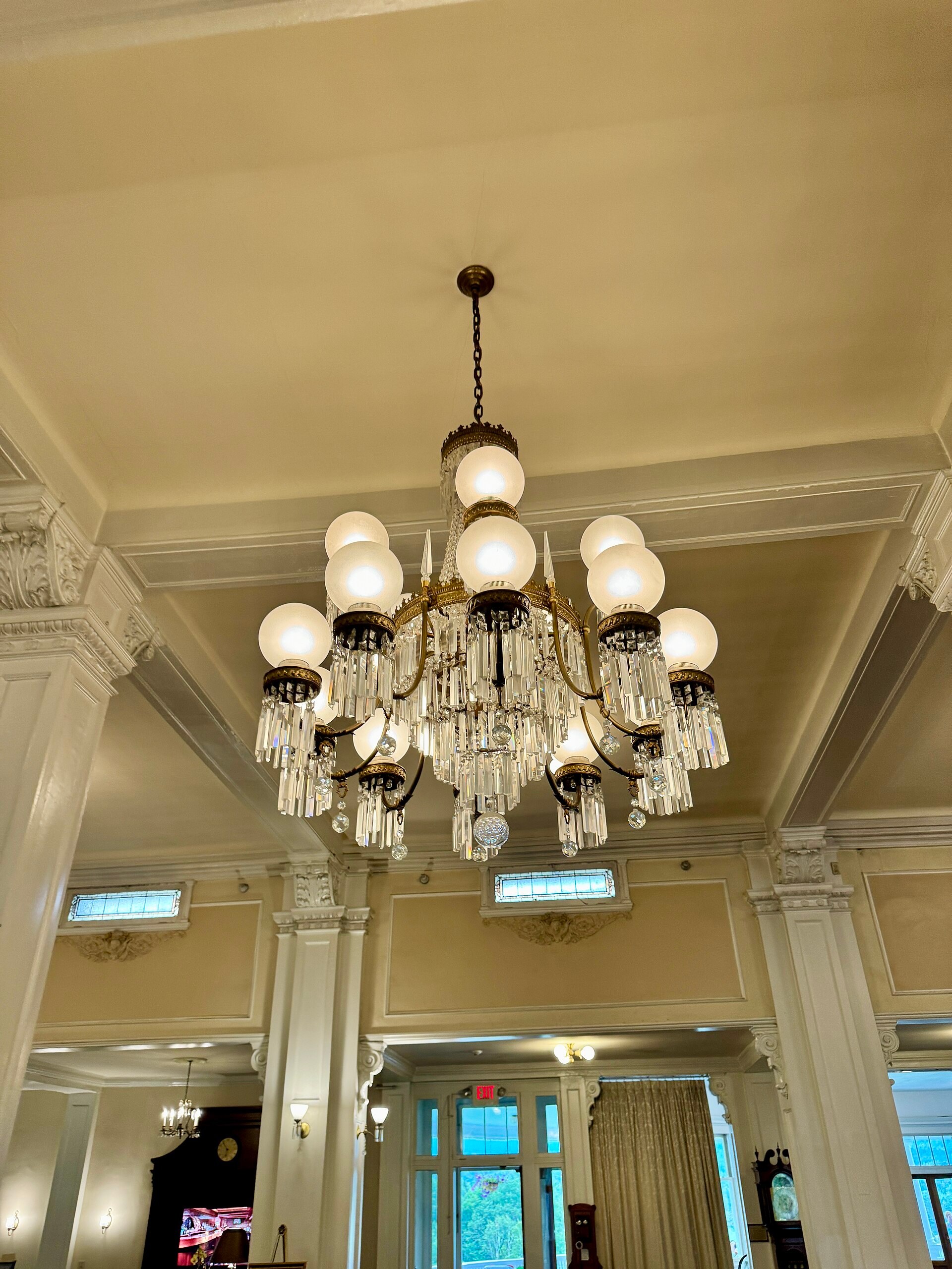 Palace lobby chandelier